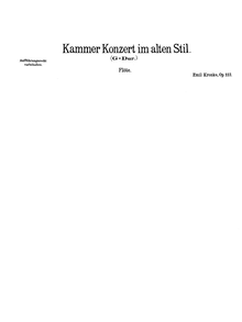 Partition flûte , partie, Chamber Concerto en Old Style, Op.112