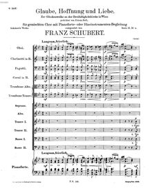 Partition complète, Glaube, Hoffnung und Liebe, D.954, Schubert, Franz