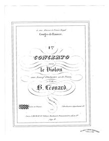 Partition de violon, violon Concerto No.1, Léonard, Hubert