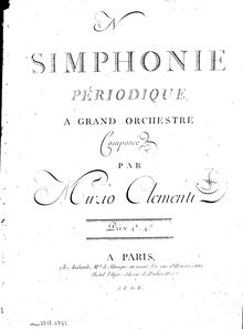 Partition basson, 2 Symphonies, Sinfonie à Grande Orchestre ; Sinfonies périodiques par Muzio Clementi
