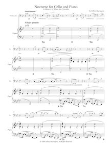 Partition complète, Nocturne pour violoncelle et Piano, Harrington, Jeffrey Michael