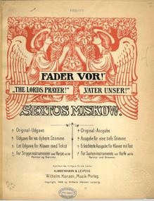 Partition couverture couleur, Fader Vor!, The Lord’s Prayer, Miskow, Sextus