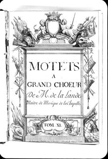 Partition Grands Motets, Tome XI, Grands Motets, Cauvin collection