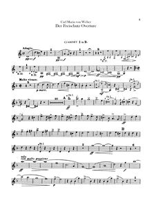 Partition clarinette 1, 2 (en B♭), Der Freischütz, Op.77, Eine romantische Oper in 3 Aufzügen