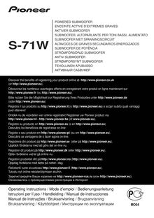 Notice Système d enceintes Pioneer  S-71W