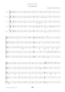 Partition Score (5 Instruments, SSATB), Venus-Kränzlein, Venus Kräntzlein par Johann Hermann Schein