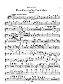 Partition flûte 1, 2, 3 (doubling Piccolo), Piano Concerto No.2