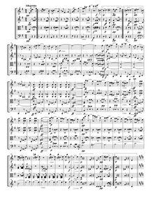 Partition , Allegretto, corde quatuor No.8, Op.59/2, Second Rasumowsky-Quartet