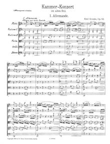 Score, Chamber Concerto en Old Style, Op.112, Kammer-Konzert im alten Stil (G-dur), Op. 112