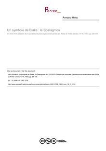 Un symbole de Blake : le Sparagmos - article ; n°1 ; vol.16, pg 89-105