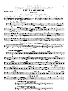 Partition basson 1, 2, Wellingtons Sieg, oder Die Schlacht bei Vittoria