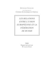 Les relations entre l Union européenne et la Fédération de Russie