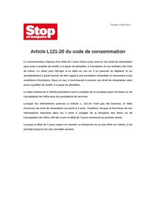 Article L121-20 du code de consommation