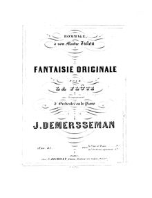 Partition de piano, Fantaisie originale, Demersseman, Jules