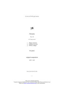 Partition complète, Piano Sonata No.10, F♯ minor, Novegno, Roberto
