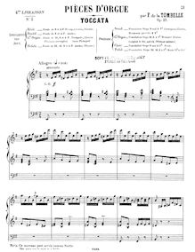 Partition , Toccata, pièces d orgue, Op.23, La Tombelle, Fernand de