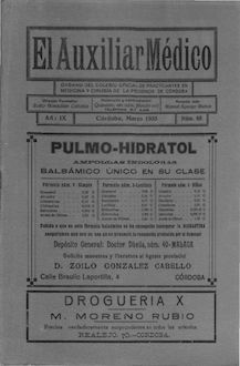 El Auxiliar Médico: revista mensual profesional, n. 085 (1933)