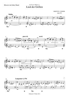 Partition complète (Monochrome), Lied der Grillen, Weber, Kristof J.
