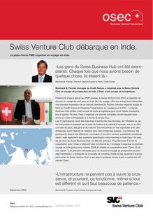 Swiss Venture Club débarque en Inde.
