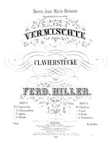 Partition complète - Volume 1, Vermischte Clavierstücke