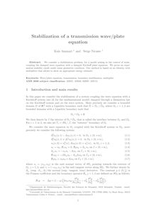 Stabilization of a transmission wave plate equation