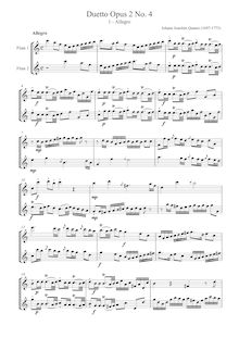 Partition complète, Allegro par Johann Joachim Quantz