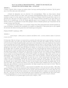 BACCALAUREAT PROFESSIONNEL ± EPREUVE DE FRANÇAIS SESSION DE ...