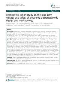 Multicentric cohort study on the long-term efficacy and safety of electronic cigarettes: