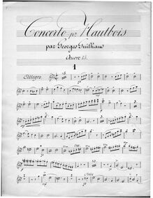 Partition Solo , partie (Final), hautbois Concerto, Concerto pour Hautbois
