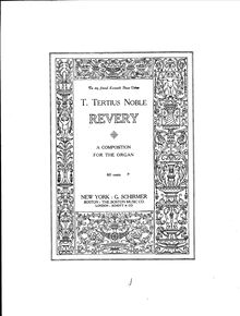 Partition complète, Revery, Noble, T. Tertius