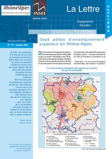 Sept pôles d enseignement supérieur en Rhône-Alpes