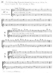Partition , partie 2, Instructions pour pour German flûte, Monzani, Tebaldo