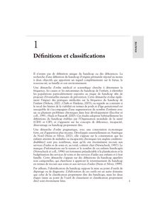 Définitions et classifications