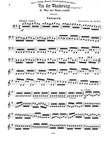 Partition de violoncelle, Von der Wanderung, Op.21, Pester, Alfred