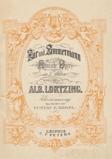 Partition complète, Zar und Zimmermann, Lortzing, Albert par Albert Lortzing