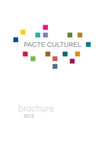 Le pacte culturel, brochure 2013