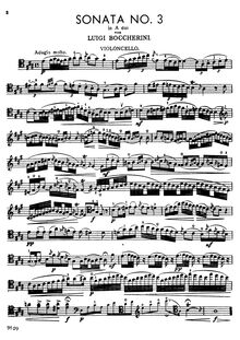 Partition de violoncelle, violoncelle Sonata en A major, G.4 par Luigi Boccherini