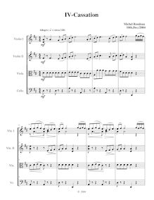 Partition I, Cassation,  No.3 en D major, D major, Rondeau, Michel