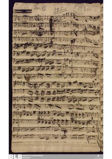 Partition complète, Sonata grossa en D minor, D minor, Molter, Johann Melchior