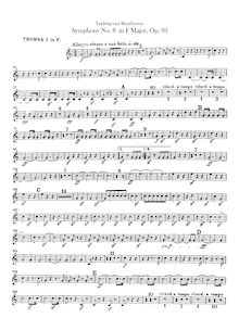 Partition trompette 1, 2 (F, plus transposed B♭ pour 2), Symphony No.8