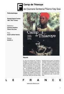 Camp de Thiaroye de Sembene Ousmane / Sow Thierno Faty