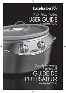 Slow Cooker - USER GUIDE