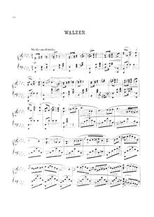 Partition , Walzer, 6 Piano pièces, Moszkowski, Moritz