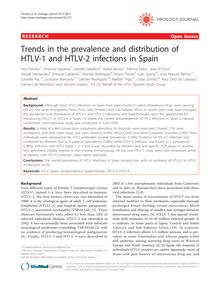 Trends in the prevalence and distribution of HTLV-1 and HTLV-2 infections in Spain