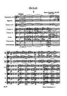 Partition complète, Octet, Octet in F major, Schubert, Franz