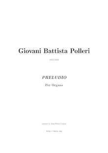 Partition complète, Prelude, F major, Polleri, Giovanni Battista