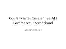 Cours Master 1ere annee AEI Commerce international