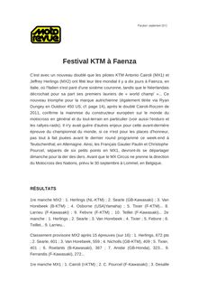 Festival KTM à Faenza