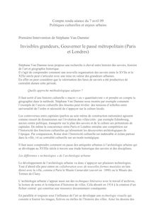 Invisibles grandeurs, Gouverner le passé métropolitain (Paris et ...