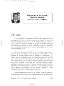 L Europe et le Terrorisme islamiste globalisé - Mise en page 1